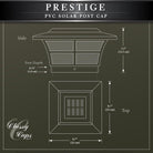 Classy Caps - 5x5 Prestige Solar Post Cap - Lights Canada