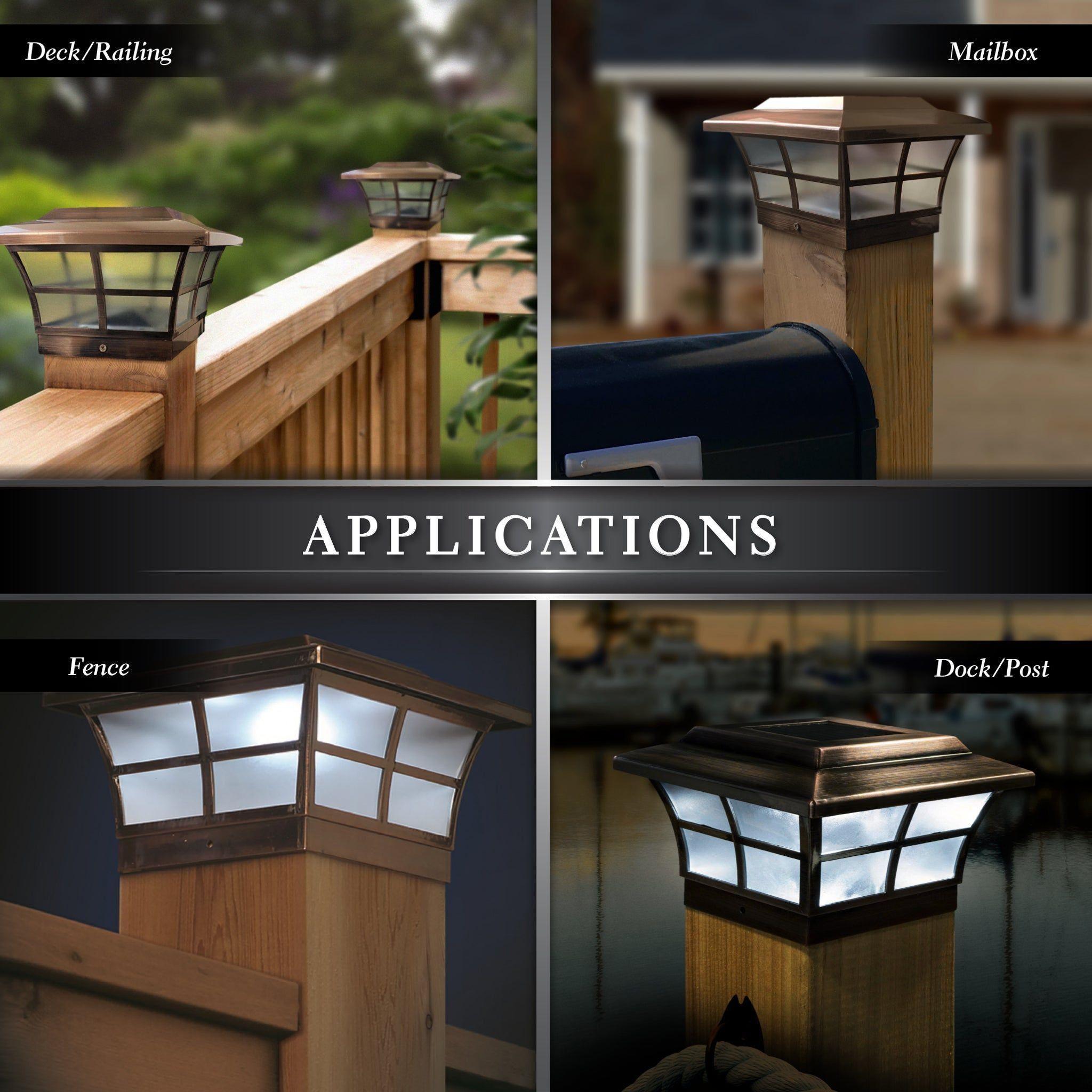 Classy Caps - 6x6 Prestige Solar Post Cap - Lights Canada