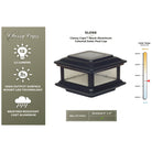 Classy Caps - 4x4 Colonial Solar Post Cap - Lights Canada