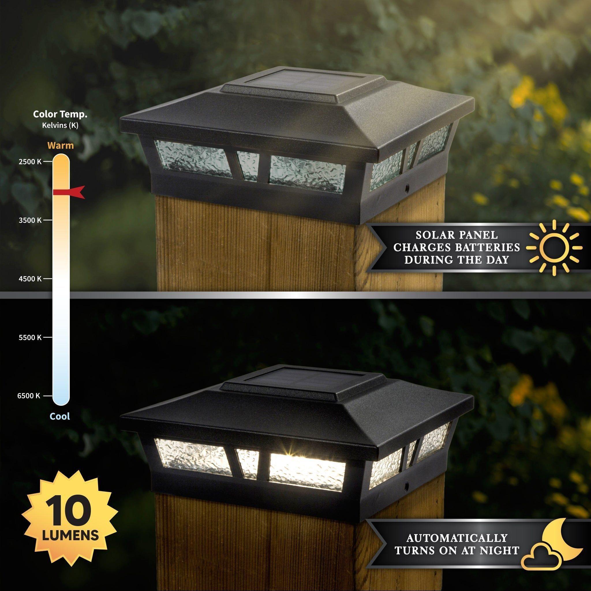 Classy Caps - 6x6 Oxford Solar Post Cap - Lights Canada