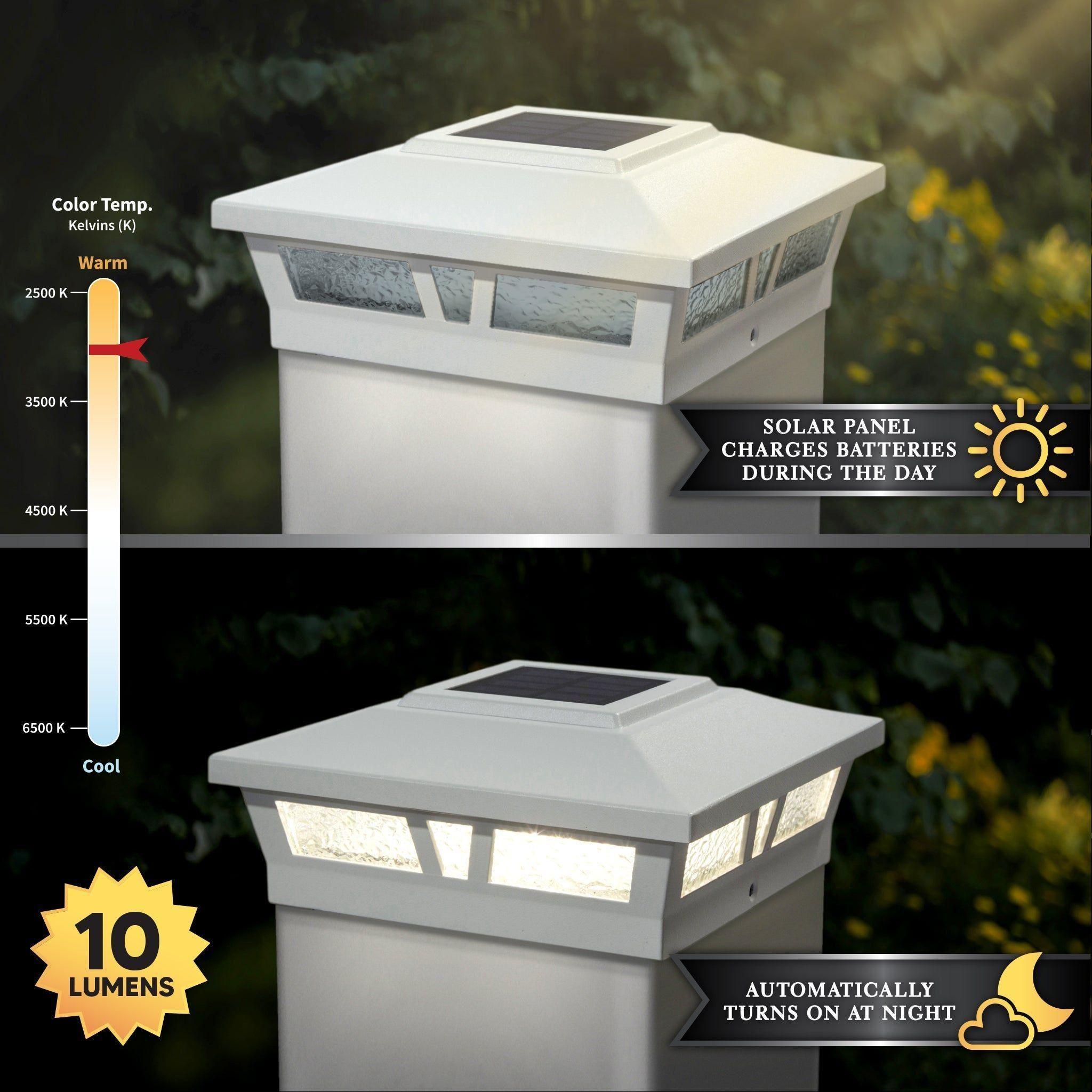 Classy Caps - 6x6 Oxford Solar Post Cap - Lights Canada