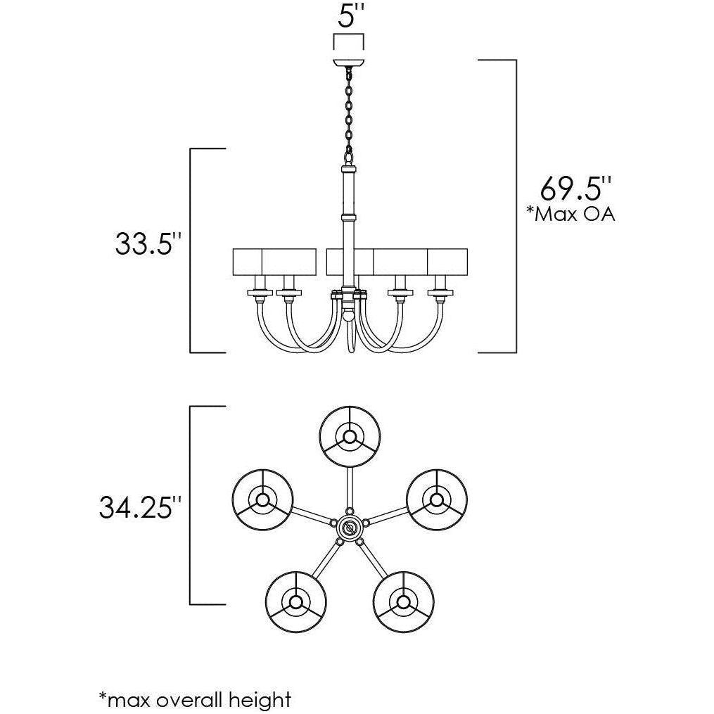 Studio M - Manhattan 5-Light Chandelier - Lights Canada