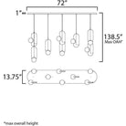 Studio M - Stitched 8-Light Linear Suspension - Lights Canada