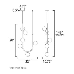 Studio M - Contour 6-Light Linear Suspension - Lights Canada