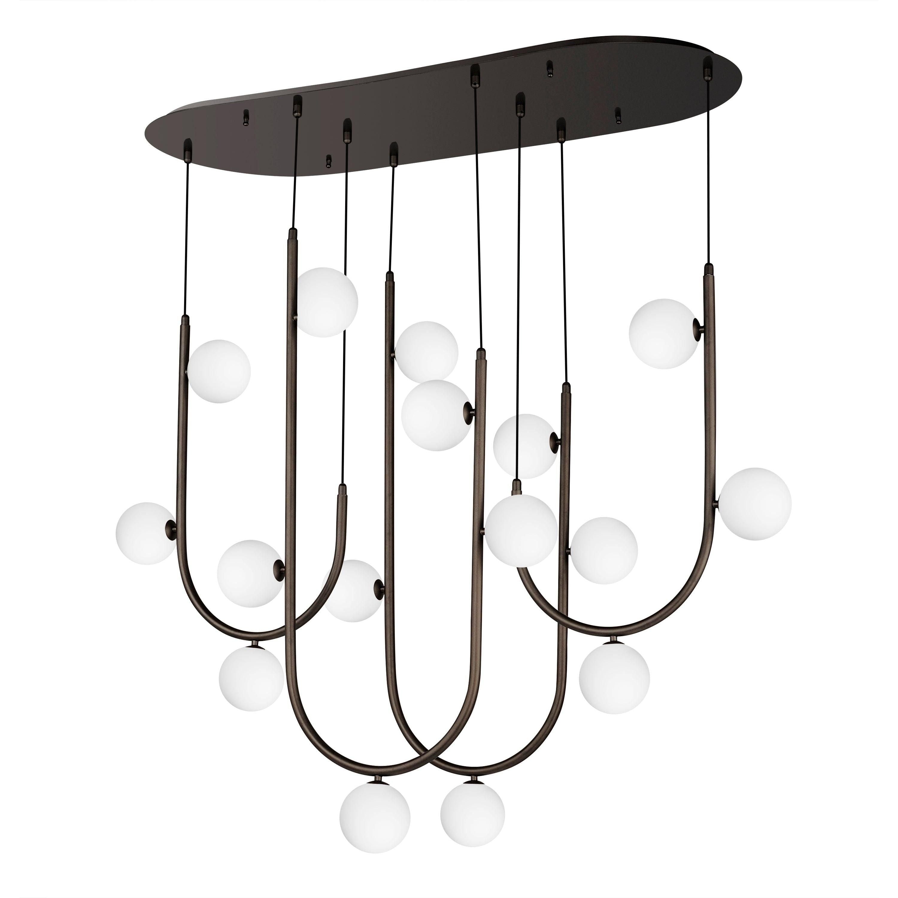 Studio M - Contour 16-Light Linear Suspension - Lights Canada