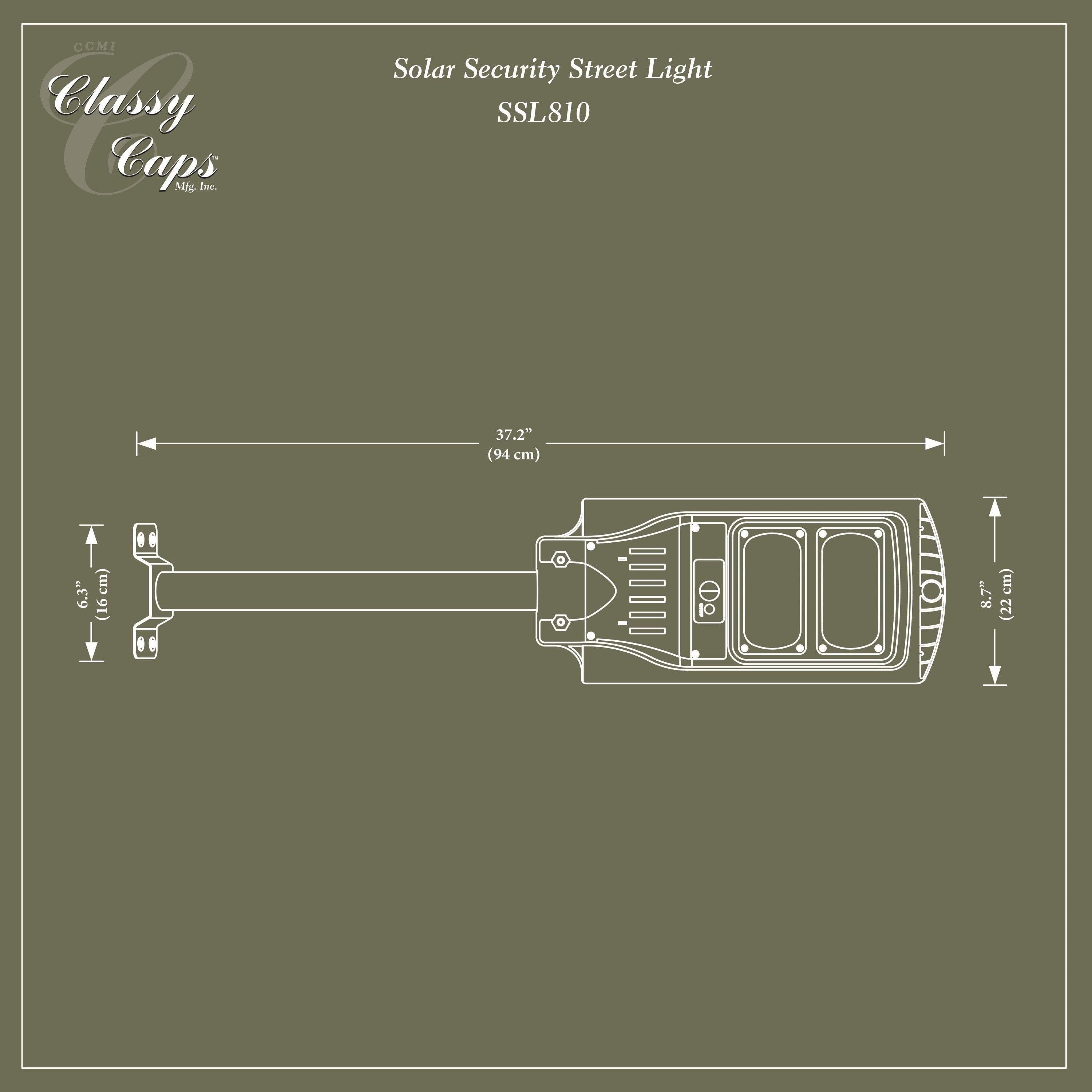 Classy Caps - Solar Security Street Light - Lights Canada