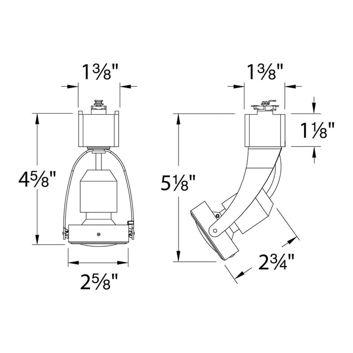 WAC Lighting - TK-104 Line Voltage Track Head for H Track with LED Bulb - Lights Canada