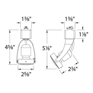 WAC Lighting - TK-104 Line Voltage Track Head for H Track with LED Bulb - Lights Canada