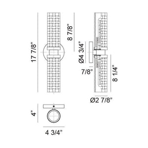 Matteo - Weaver 2-Light Wall Sconce - Lights Canada