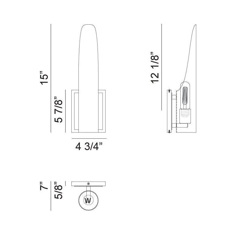 Matteo - Stylus 1-Light Wall Sconce - Lights Canada