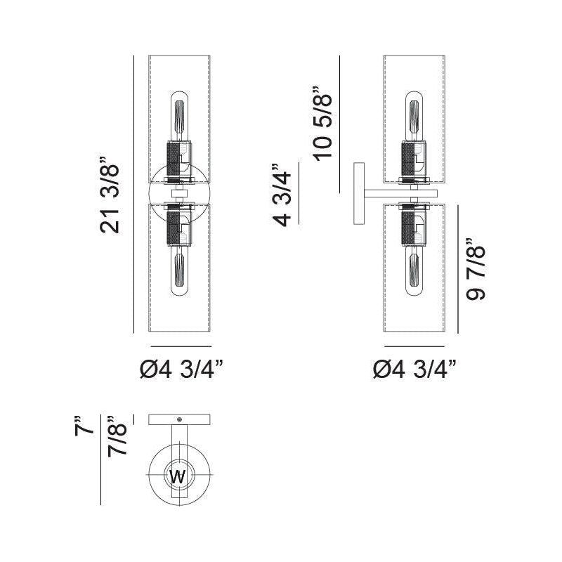 Matteo - Lincoln 2-Light Wall Sconce - Lights Canada