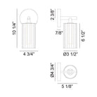 Matteo - Kristof 1-Light Wall Sconce - Lights Canada
