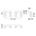 Matteo - Kristof 4-Light Wall Sconce - Lights Canada
