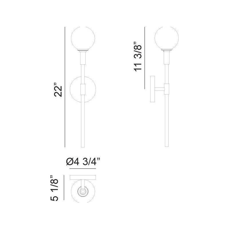 Matteo - Candlestix 1-Light Wall Sconce - Lights Canada