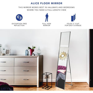 Adesso - Alice Floor Mirror - Lights Canada