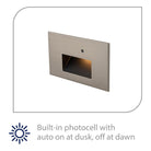 WAC Lighting - LEDme 120V LED Horizontal Indoor/Outdoor Step and Wall Light with Daylight Photocell Sensor - Lights Canada