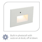 WAC Lighting - LEDme 120V LED Horizontal Indoor/Outdoor Step and Wall Light with Daylight Photocell Sensor - Lights Canada