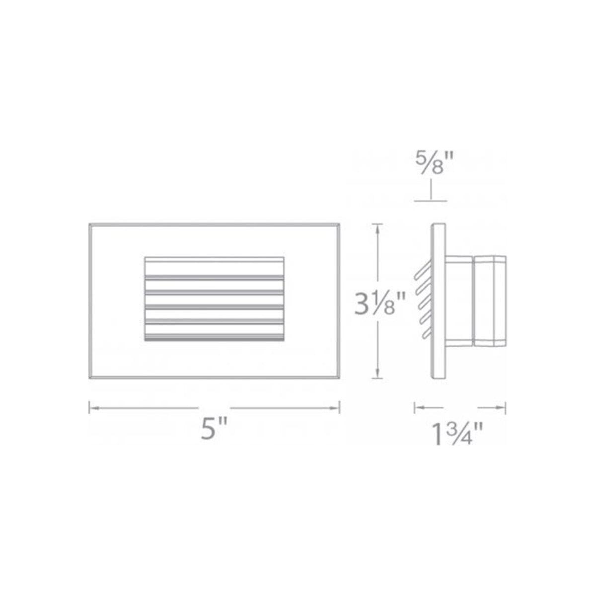 WAC Lighting - LEDme 120V LED Horizontal Louvered Indoor/Outdoor Step and Wall Light - Lights Canada