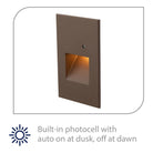 WAC Lighting - LEDme 120V LED Vertical Indoor/Outdoor Step and Wall Light with Daylight Photocell Sensor - Lights Canada