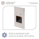 WAC Lighting - LEDme 120V LED Vertical Indoor/Outdoor Step and Wall Light with Daylight Photocell Sensor - Lights Canada