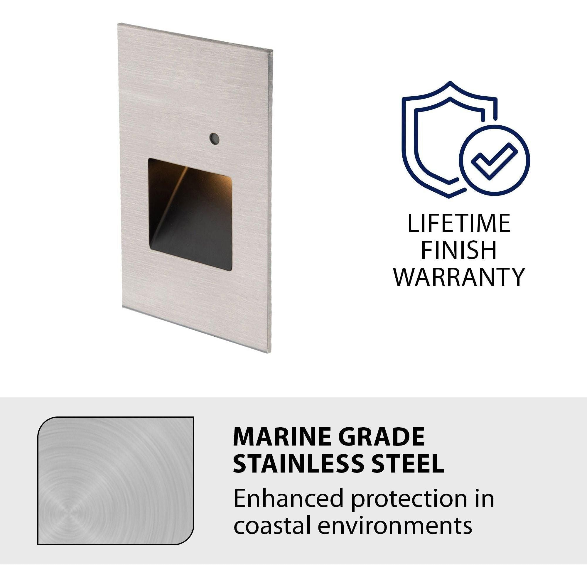 WAC Lighting - LEDme 120V LED Vertical Indoor/Outdoor Step and Wall Light with Daylight Photocell Sensor - Lights Canada