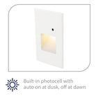 WAC Lighting - LEDme 120V LED Vertical Indoor/Outdoor Step and Wall Light with Daylight Photocell Sensor - Lights Canada