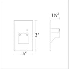 WAC Lighting - LEDme 120V LED Vertical Indoor/Outdoor Step and Wall Light with Daylight Photocell Sensor - Lights Canada