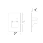 WAC Lighting - LEDme 120V LED Vertical Indoor/Outdoor Step and Wall Light with Daylight Photocell Sensor - Lights Canada
