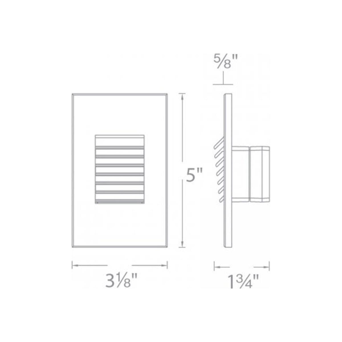 WAC Lighting - LEDme 120V LED Vertical Louvered Indoor/Outdoor Step and Wall Light - Lights Canada
