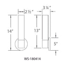 WAC Lighting - Turbo 14" LED Energy Star Wall Sconce - Lights Canada