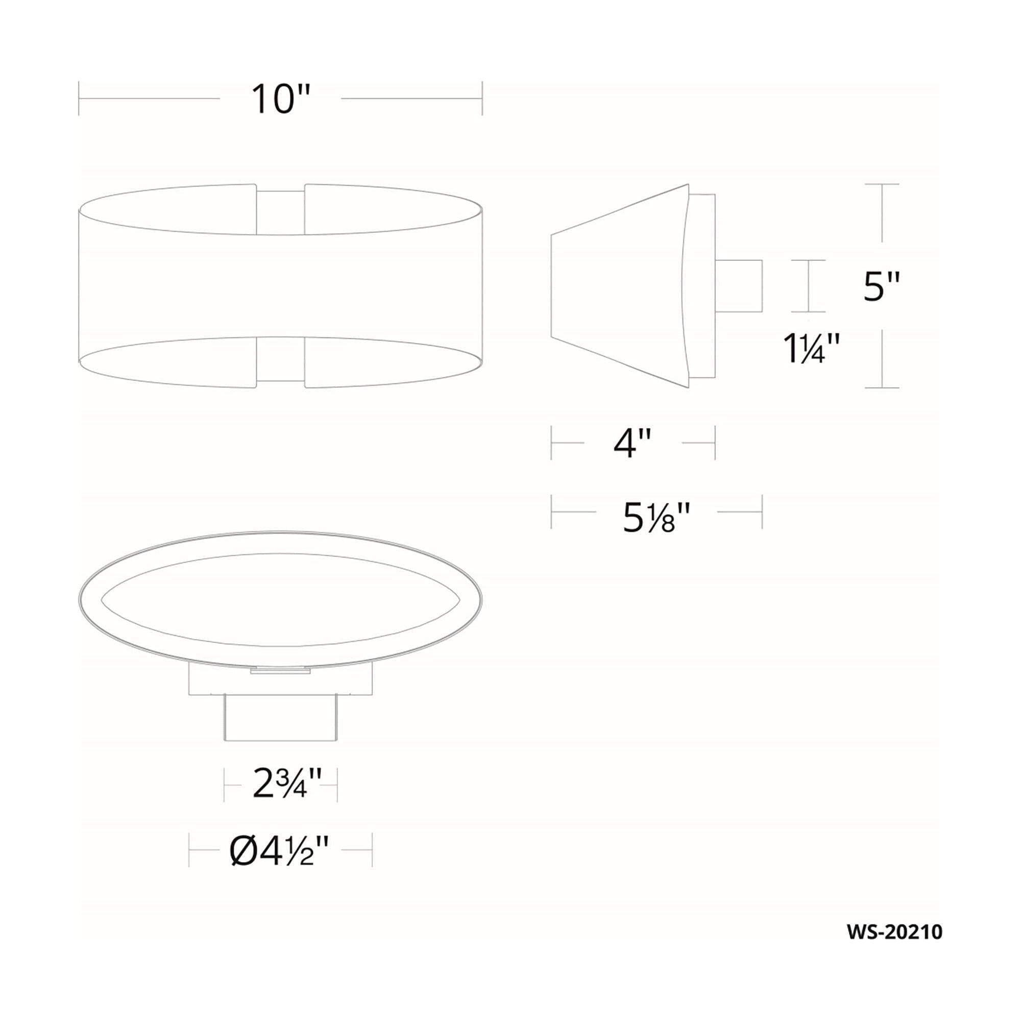 Modern Forms - Swerve 10" LED Wall Sconce - Lights Canada