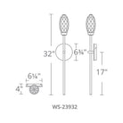 Modern Forms - Wasp 32" LED Wall Sconce - Lights Canada