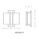 Modern Forms - Downton 11" LED Wall Light 3-CCT - Lights Canada