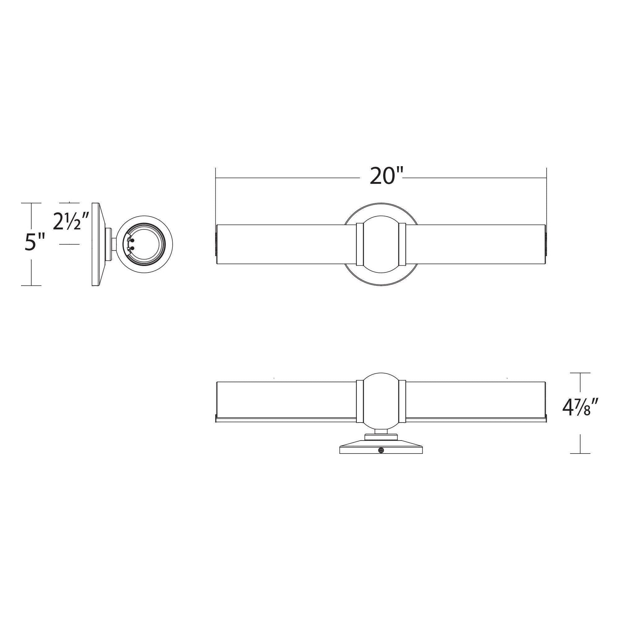 dweLED - Juliet 20" LED Bath Vanity & Wall Light - Lights Canada