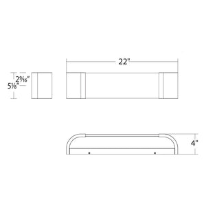 dweLED - Melrose 22" LED Bath Vanity & Wall Light - Lights Canada