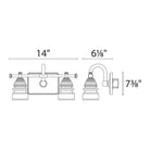 dweLED - Rondelle 14" LED Bath Vanity & Wall Light - Lights Canada