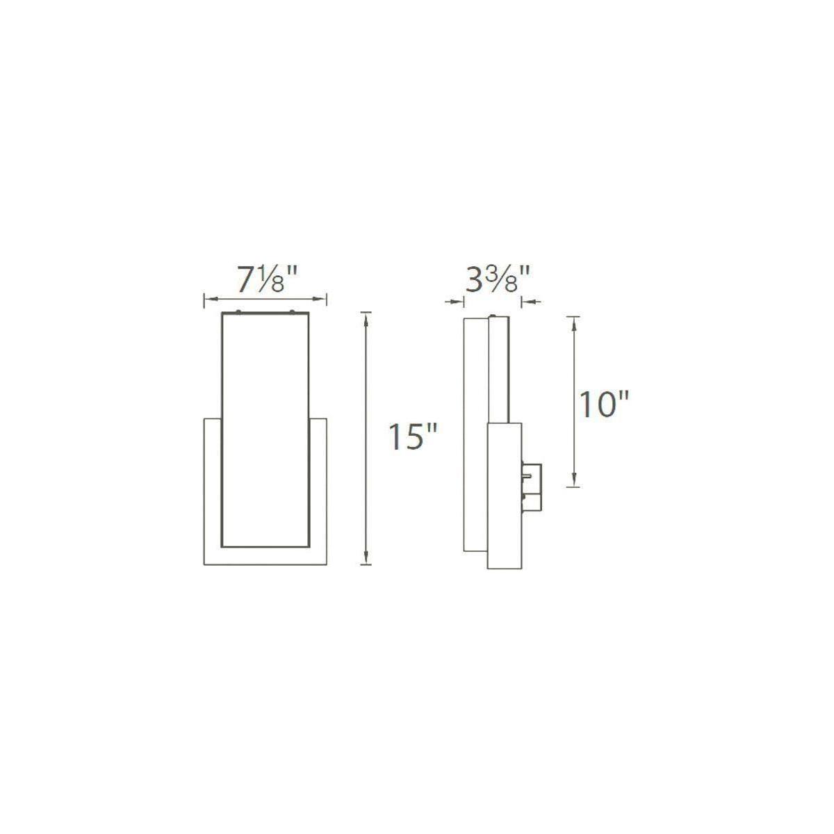 dweLED - Corbusier 15" LED Wall Sconce - Lights Canada