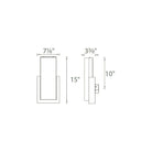 dweLED - Corbusier 15" LED Wall Sconce - Lights Canada