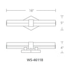 Modern Forms - Regal 18" LED Bathroom Vanity or Wall Light - Lights Canada