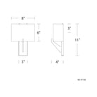 dweLED - Fitzgerald 11" LED Wall Sconce - Lights Canada