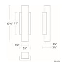 dweLED - Volga 17.6" LED Wall Sconce - Lights Canada
