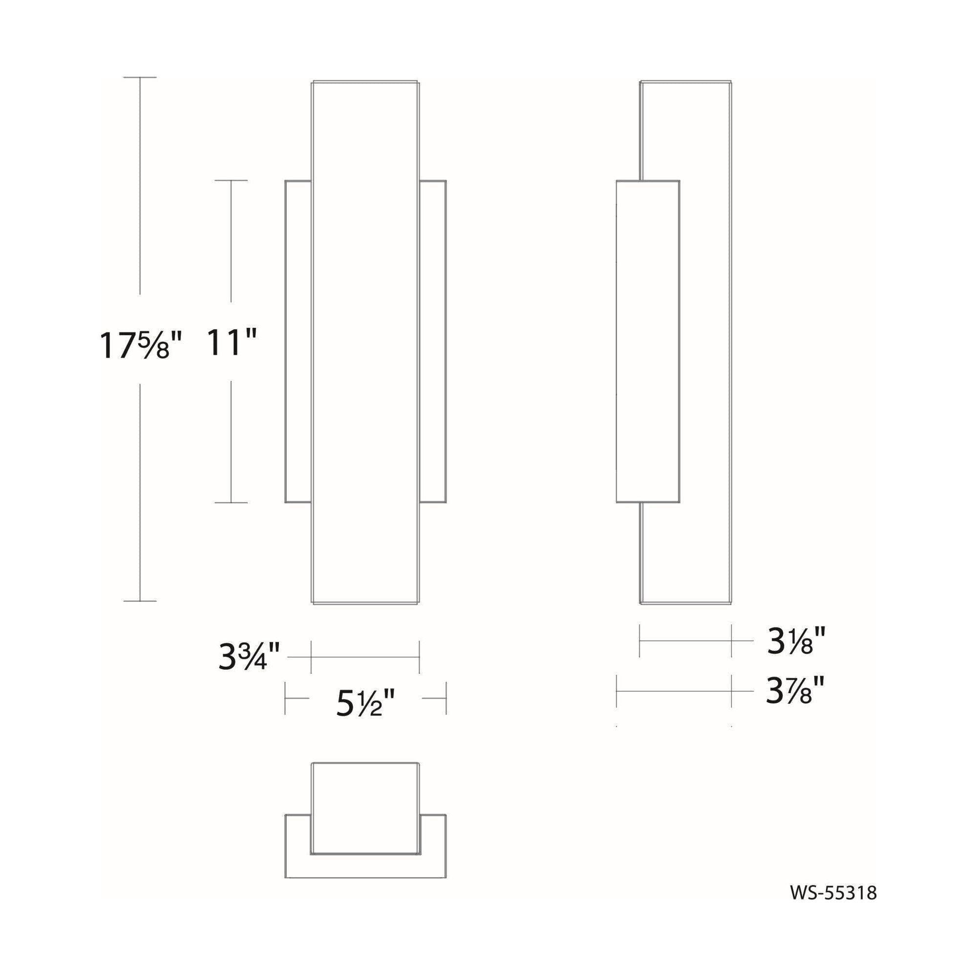dweLED - Volga 17.6" LED Wall Sconce - Lights Canada