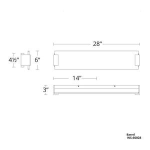 Modern Forms - Quarry 28" LED Natural Alabaster Wall Sconce - Lights Canada