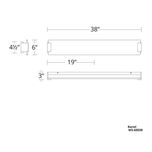 Modern Forms - Quarry 38" LED Natural Alabaster Wall Sconce - Lights Canada