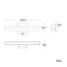 Modern Forms - Minx 21" Horizontal Wall Sconce - Lights Canada