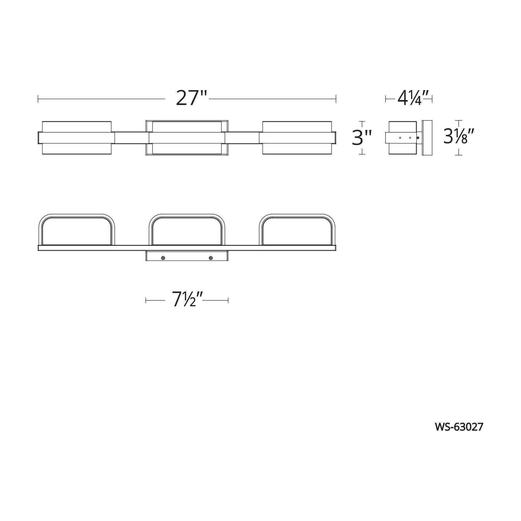 Modern Forms - Forbes 27" 3 Light LED Wall Sconce - Lights Canada