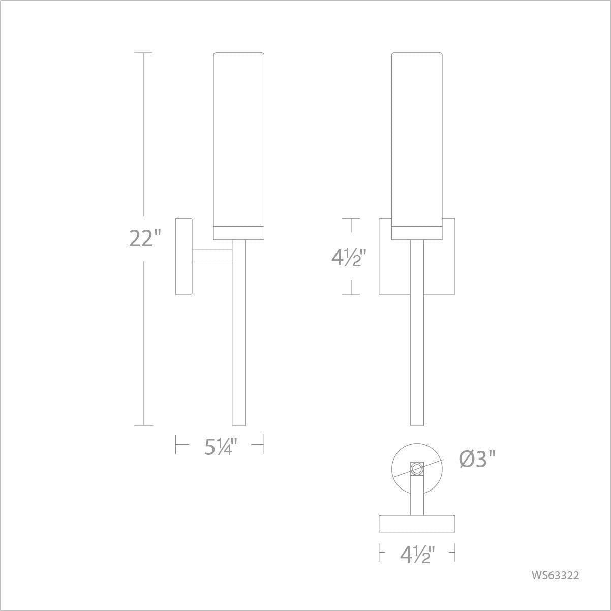 dweLED - Saltaire 22" LED Wall Sconce - Lights Canada