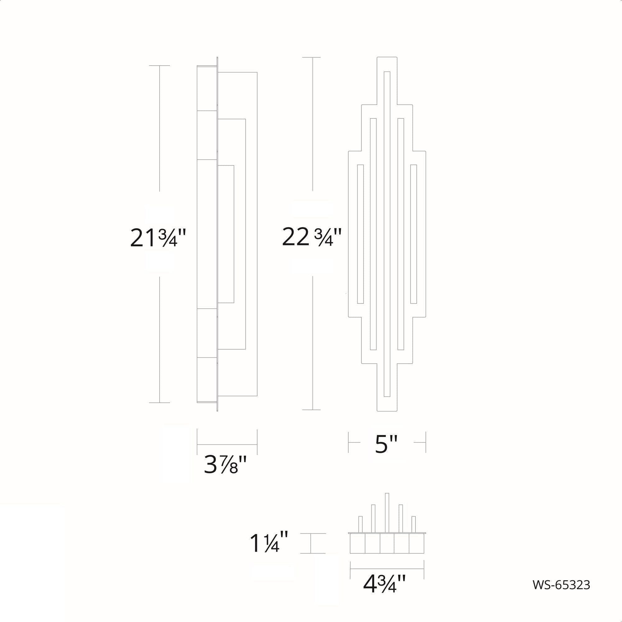 dweLED - Nouveau 22.8" LED Wall Sconce - Lights Canada