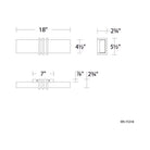 dweLED - Minibar 18" LED Bath Vanity & Wall Light - Lights Canada