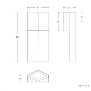 Modern Forms - Dusk 14" LED Indoor/Outdoor Wall Light - Lights Canada